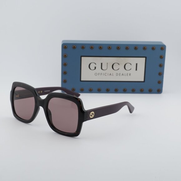 Gucci GG1337S 009 Square Sunglasses - Havana/Violet main image 11